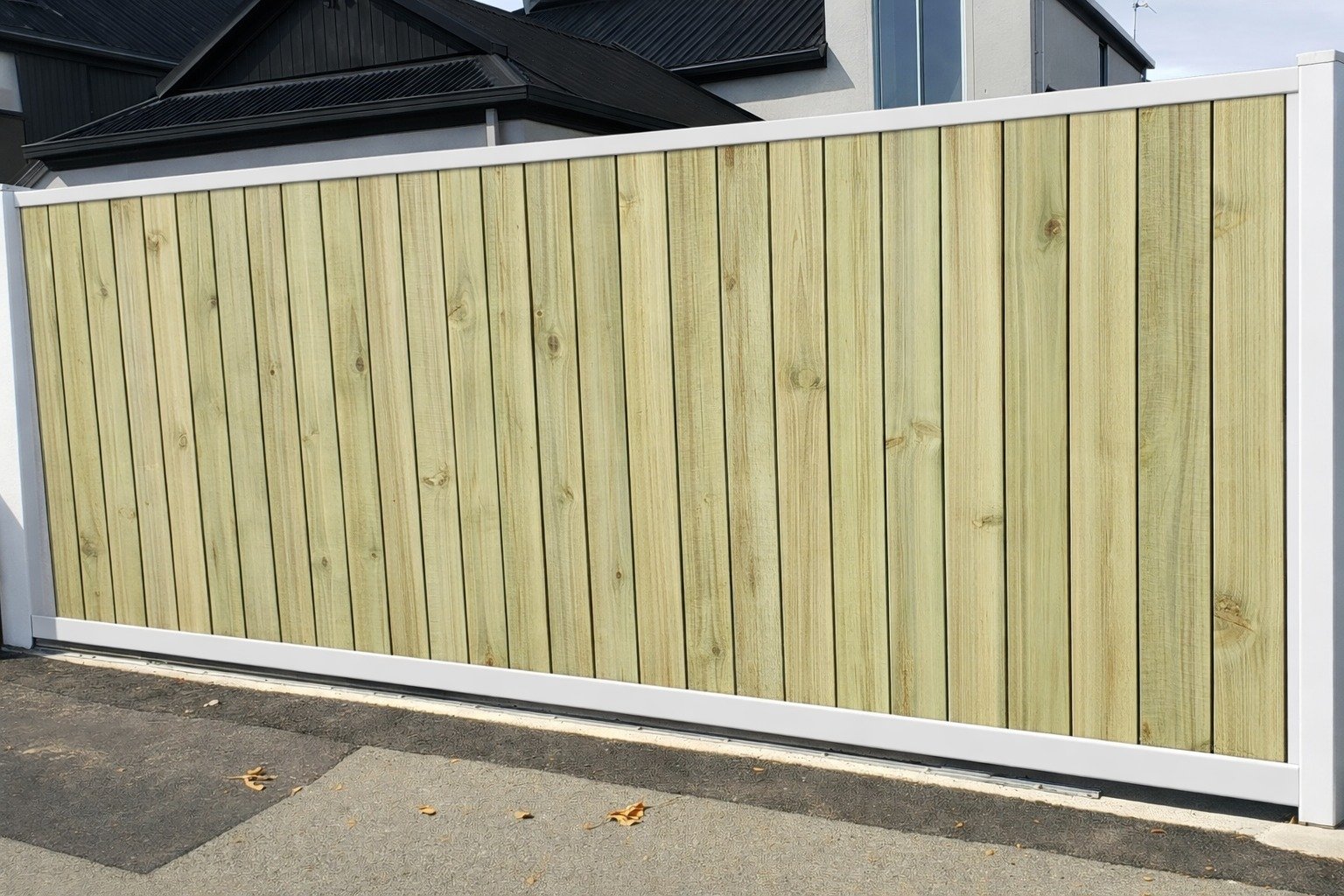 Timber sliding gate