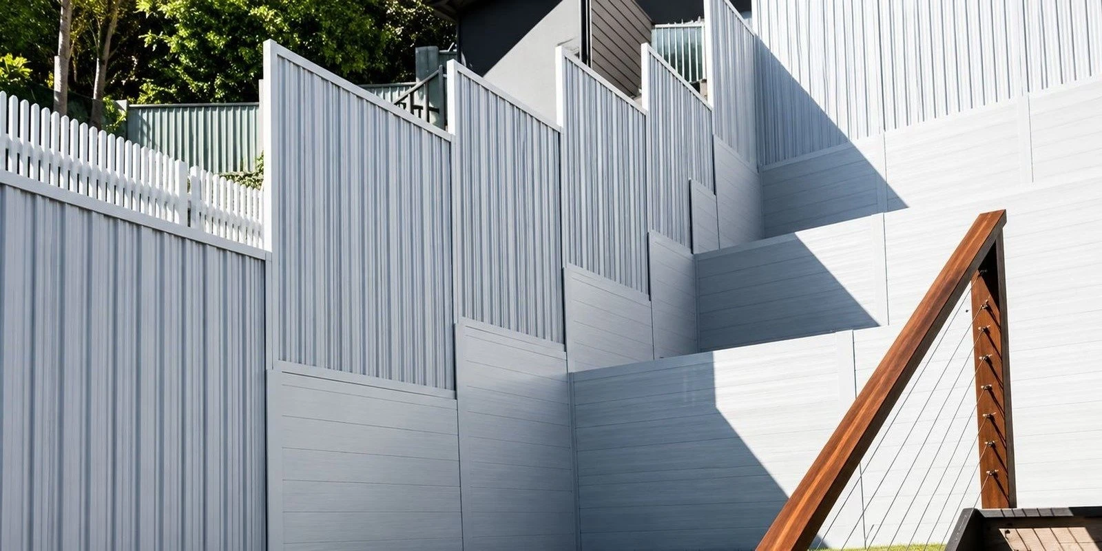 tiered-retaining-wall-and-fence-installation